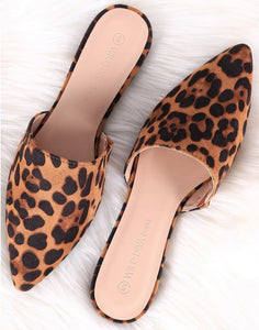 Leopard Suede Slip On Flats-Shoes-TERRA COTTA BOUTIQUE