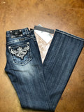 Miss Me Jeans, white, boot cut. 34' Inseam.-Jeans-TERRA COTTA BOUTIQUE