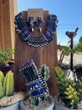 Purple Necklace, Earrings, and Bracelet-Jewelry Sets-TERRA COTTA BOUTIQUE