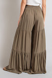 Tiered Wide Pants-TERRA COTTA BOUTIQUE