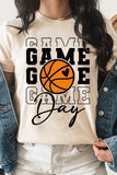 Game Day Basketball Graphic T Shirts-TERRA COTTA BOUTIQUE