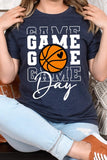 Game Day Basketball Graphic T Shirts-TERRA COTTA BOUTIQUE