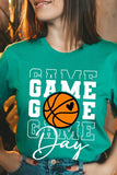 Game Day Basketball Graphic T Shirts-TERRA COTTA BOUTIQUE