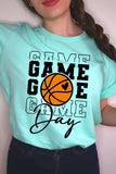 Game Day Basketball Graphic T Shirts-TERRA COTTA BOUTIQUE
