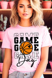 Game Day Basketball Graphic T Shirts-TERRA COTTA BOUTIQUE