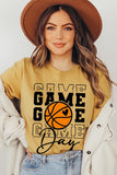 Game Day Basketball Graphic T Shirts-TERRA COTTA BOUTIQUE