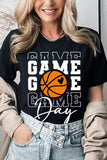 Game Day Basketball Graphic T Shirts-TERRA COTTA BOUTIQUE