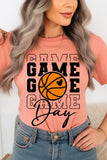 Game Day Basketball Graphic T Shirts-TERRA COTTA BOUTIQUE