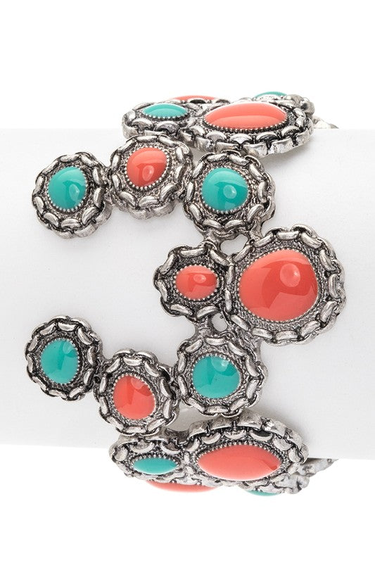 Squash Blossom Wester Stretch Bracelet-TERRA COTTA BOUTIQUE