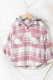 Kids Snuggle Button Down Top with hood-TERRA COTTA BOUTIQUE
