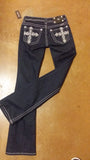 Miss Me Jeans , Cross Pocket, 34' Seam, Dk.-Jeans-TERRA COTTA BOUTIQUE