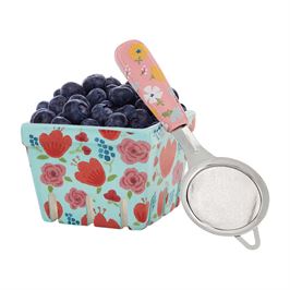 Blue Floral Berry Basket Set - Mud Pie-Colanders & Strainers-TERRA COTTA BOUTIQUE