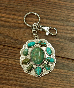 Turquoise Bag Holder & Key Holder-Accessories-TERRA COTTA BOUTIQUE