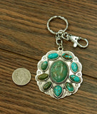 Turquoise Bag Holder & Key Holder-Accessories-TERRA COTTA BOUTIQUE