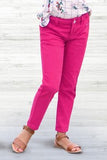 Pink Jeggings for girls. Has back pockets. Knit material.-Children's Clothing-TERRA COTTA BOUTIQUE
