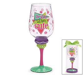 Party Glass. Drink Til He's Cute.-Gifts-TERRA COTTA BOUTIQUE