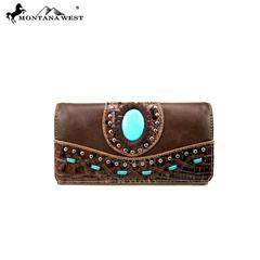 Genuine leather Wallet. Cell phone pocket.-Wallets & Money Clips-TERRA COTTA BOUTIQUE